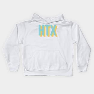 HTX in green & orange Kids Hoodie